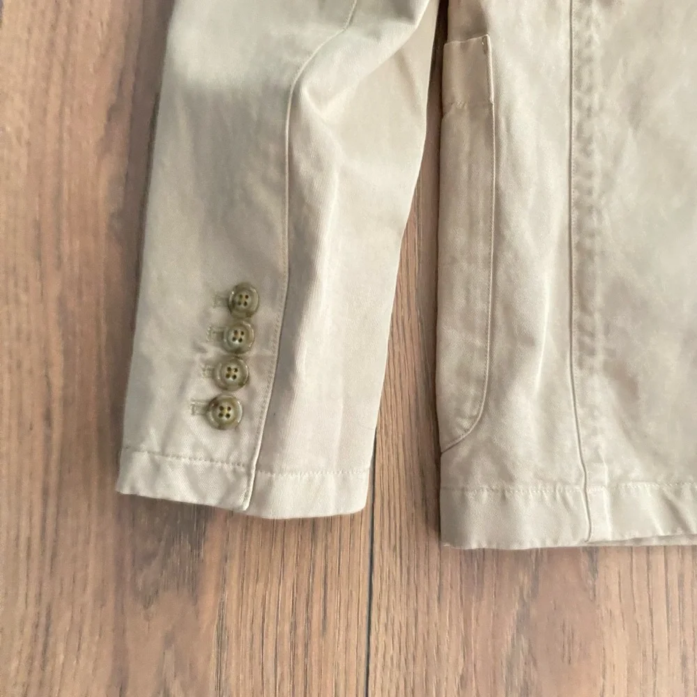 J Crew NWT Garment‎ Dyed Chino Suit Jacket Linen Blend Men’s 36 AX270 Tan Khaki